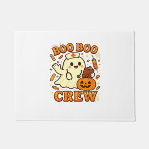 Boo Boo Crew Nurse Funny Halloween Ghost Nurse Gir Doormat