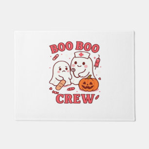 Boo Boo Crew Nurse Funny Halloween Ghost Nurse Gir Doormat