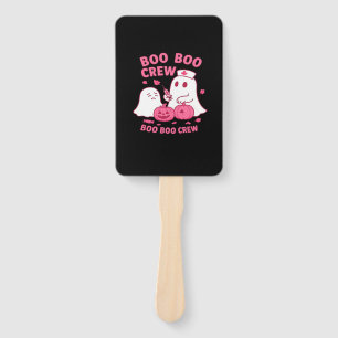 Boo Boo Crew Nurse Funny Halloween Ghost Nurse Gir Hand Fan