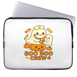 Boo Boo Crew Nurse Funny Halloween Ghost Nurse Gir Laptop Sleeve