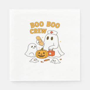 Boo Boo Crew Nurse Funny Halloween Ghost Nurse Gir Napkin
