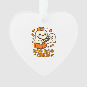 Boo Boo Crew Nurse Funny Halloween Ghost Nurse Gir Ornament