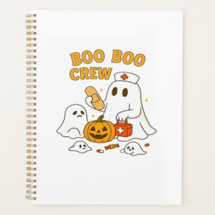 Boo Boo Crew Nurse Funny Halloween Ghost Nurse Gir Planner