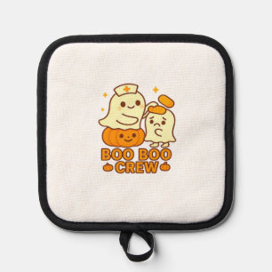 Boo Boo Crew Nurse Funny Halloween Ghost Nurse Gir Pot Holder