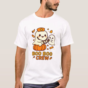 Boo Boo Crew Nurse Funny Halloween Ghost Nurse Gir T-Shirt
