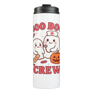 Boo Boo Crew Nurse Funny Halloween Ghost Nurse Gir Thermal Tumbler