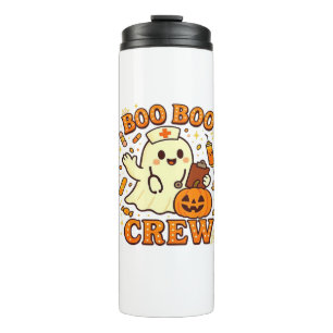Boo Boo Crew Nurse Funny Halloween Ghost Nurse Gir Thermal Tumbler