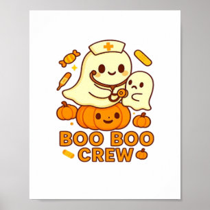 Boo Boo Crew Nurse Ghost Classic T-Shirt Poster