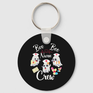 Boo Boo Crew Nurse Ghost Costume Fun Halloween Gif Key Ring