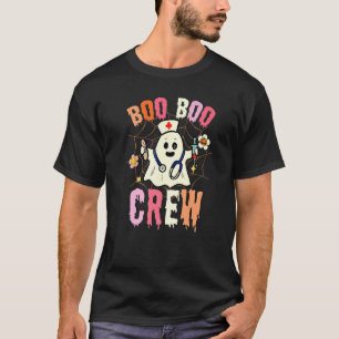 Boo Boo Crew Nurse Ghost Funny Halloween Costume P T-Shirt
