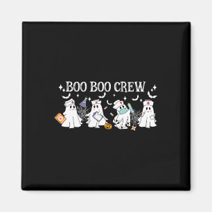Boo Boo Crew Nurse Ghost Funny Halloween Magnet