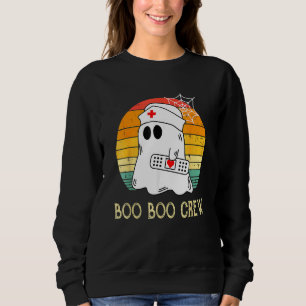 Boo Boo Crew Nurse Ghost  Halloween Costume 6 Sweatshirt