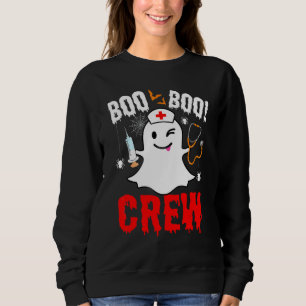 Boo Boo Crew Nurse Ghost   Halloween Costume Sweatshirt