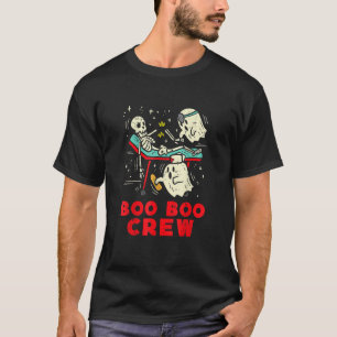 Boo Boo Crew Nurse Ghost & Skeleton  Halloween T-Shirt