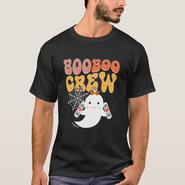 Boo Boo Crew Nurse  Halloween Costume Fun T-Shirt (Front)