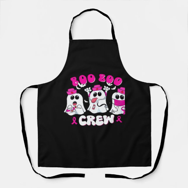 Boo Boo Crew Nurse Halloween Costume Ghost Breast  Apron (Front)