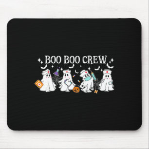 Boo Boo Crew Nurse Halloween Funny Nurse For Women Mouse Pad