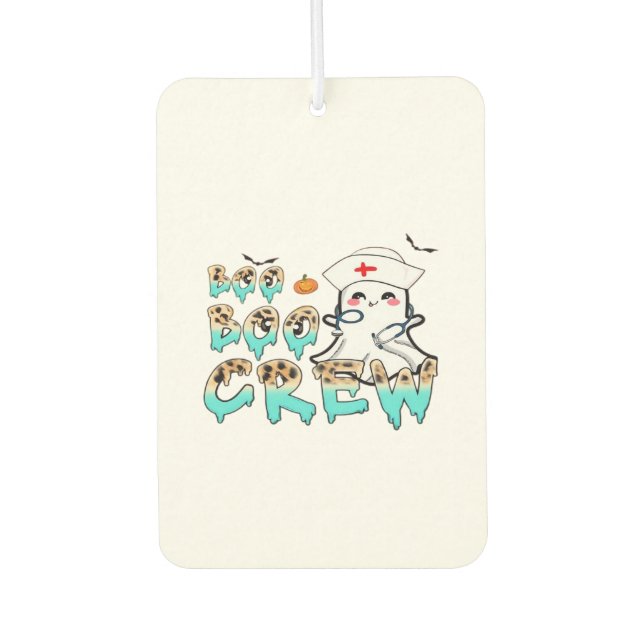 Boo Boo Crew Nurse Halloween Ghost Funny Classic T Car Air Freshener (Front)