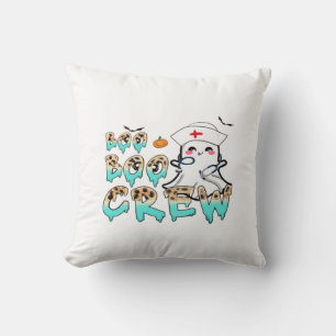Boo Boo Crew Nurse Halloween Ghost Funny Classic T Cushion