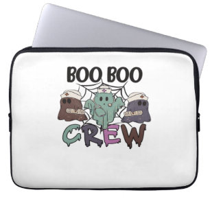 Boo Boo Crew Nurse Halloween Ghost Funny Classic T Laptop Sleeve