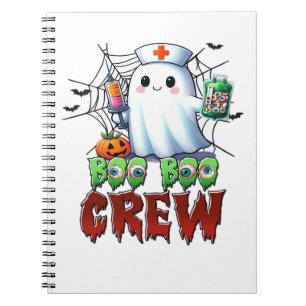 Boo Boo Crew Nurse Halloween Ghost Funny Classic T Notebook