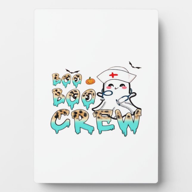 Boo Boo Crew Nurse Halloween Ghost Funny Classic T Plaque (Front)