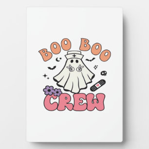 Boo Boo Crew Nurse Halloween Ghost Funny Classic T Plaque