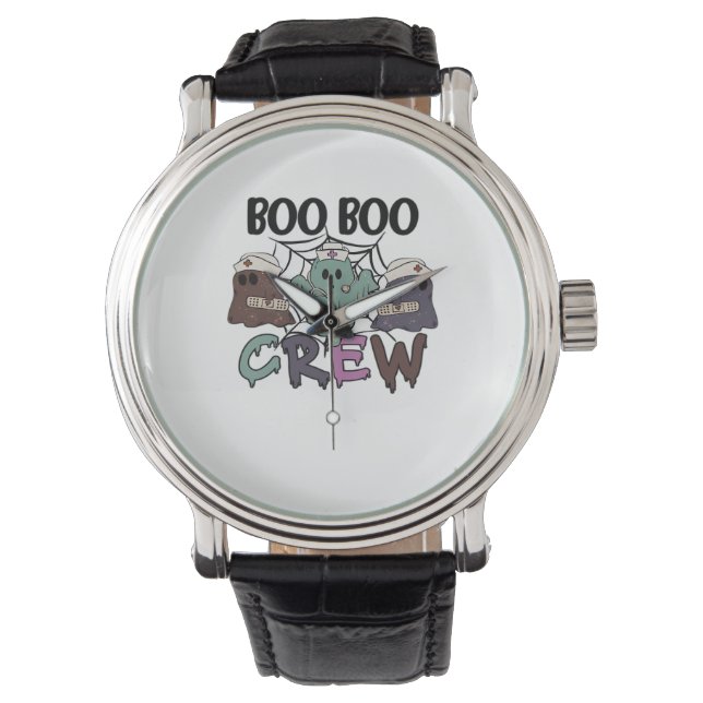 Boo Boo Crew Nurse Halloween Ghost Funny Classic T Watch (Front)