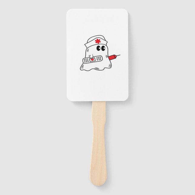 Boo Boo Crew Nurse Halloween Ghost Funny Oversized Hand Fan (Front)