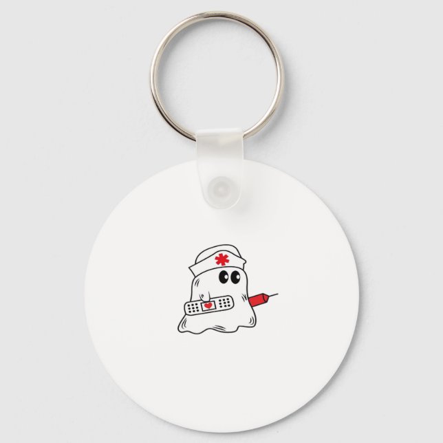 Boo Boo Crew Nurse Halloween Ghost Funny Oversized Key Ring (Front)