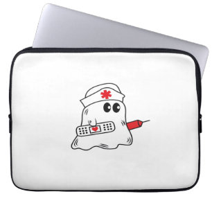 Boo Boo Crew Nurse Halloween Ghost Funny Oversized Laptop Sleeve