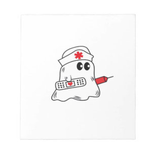 Boo Boo Crew Nurse Halloween Ghost Funny Oversized Notepad
