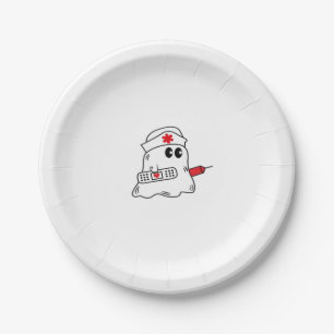 Boo Boo Crew Nurse Halloween Ghost Funny Oversized Paper Plate