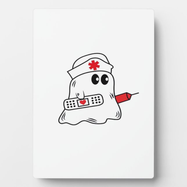Boo Boo Crew Nurse Halloween Ghost Funny Oversized Plaque (Front)