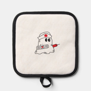 Boo Boo Crew Nurse Halloween Ghost Funny Oversized Pot Holder
