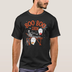 Boo Boo Crew Nurse Halloween Ghost Skeleton Costum T-Shirt