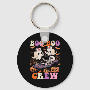 Boo Boo Crew Nurse Halloween Ghost Skeleton Nurses Key Ring