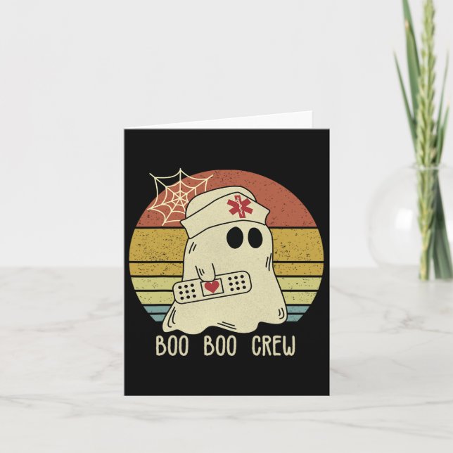 Boo Boo Crew Nurse Halloween Nurse For Women  Card (Front)