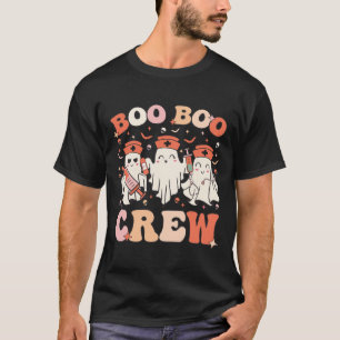 Boo Boo Crew Nurse Halloween Nurse Ghost Women Hal T-Shirt