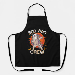 Boo Boo Crew Nurse Mummy Unicorn Halloween Custome Apron