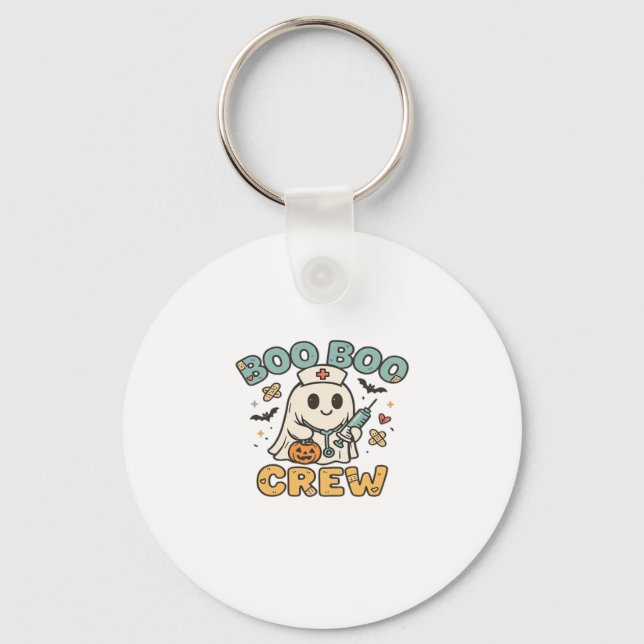 Boo Boo Crew Shirt � Funny Ghost Halloween Nurse & Key Ring (Front)