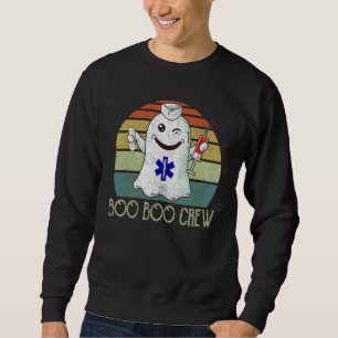 Boo Boo Crew  Spooky Halloween Costume Nursing Gho Sweatshirt