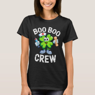 Boo Boo Crew St Patricks Day Nurse Scrub Top Saint