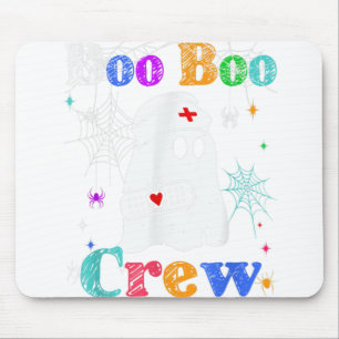 Boo Boo Funny Crew Halloween Doctor Nurse Nursing Mouse Pad