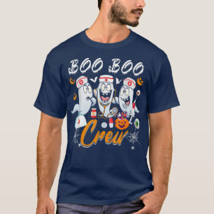 Boo Boo Funny Crew Halloween Three Nursing Nurses T-Shirt