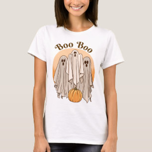 Boo Boo Halloween Groovy Pumpkin Fall Season Girls T-Shirt