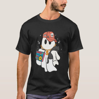 Boo Boo-jee Funny Ghost Black Cat Spooky Season Ha T-Shirt