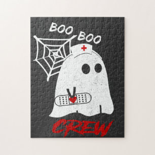 BOO boo nurse crew tee, funny halloween nurse T-Sh Jigsaw Puzzle