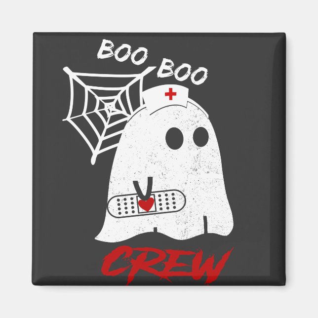 BOO boo nurse crew tee, funny halloween nurse T-Sh Magnet (Front)