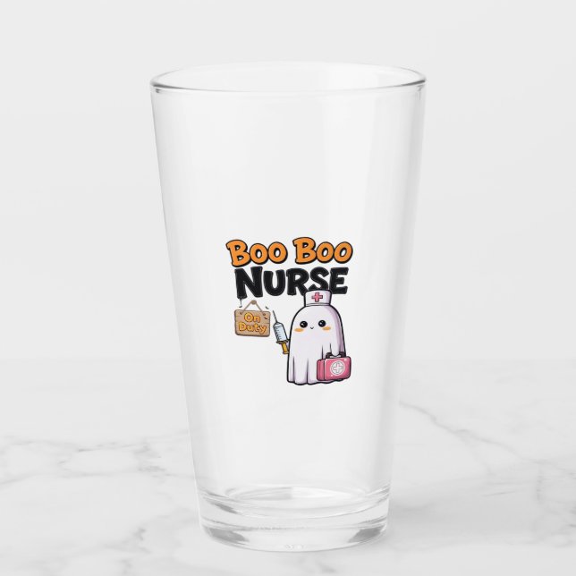 Boo Boo Nurse On Duty Classic T-Shirt Glass (Front)